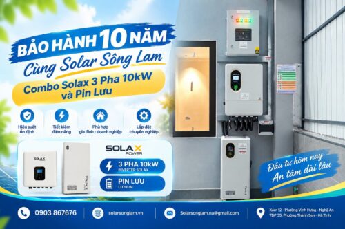 Hệ thống điện mặt trời 3 pha 15kW kết hợp pin lưu trữ Triple 16kWh