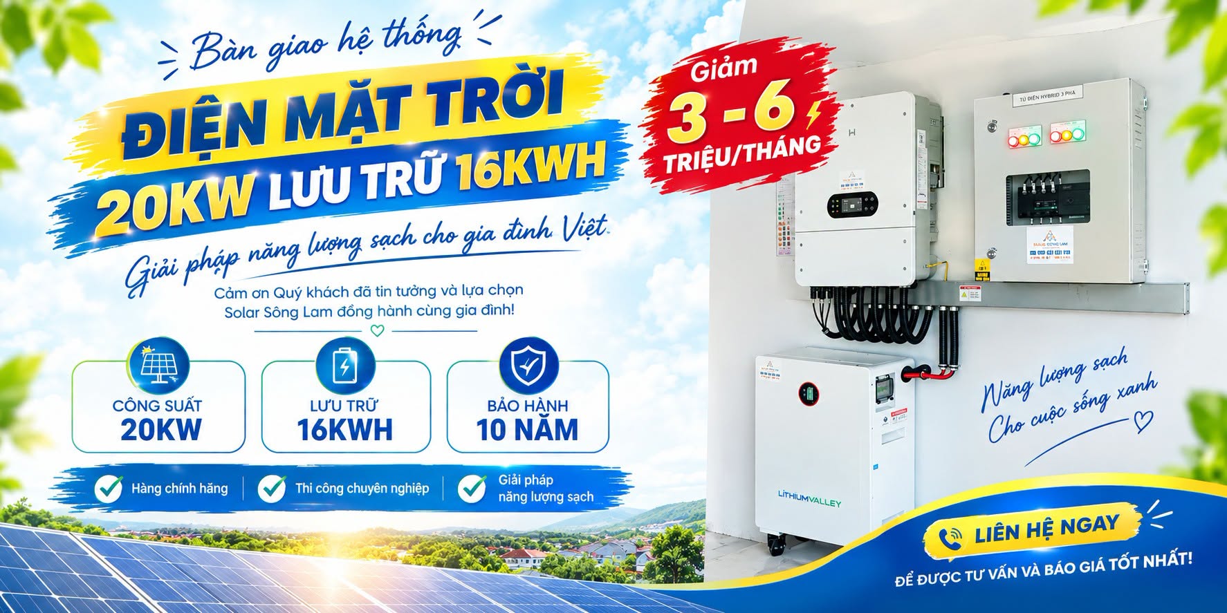 Điện mặt trời 20kW